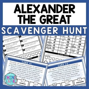 Alexander the Great Scavenger Hunt - Reading Comprehension Activity