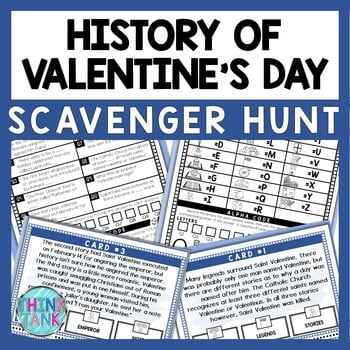 History of Valentine's Day Scavenger Hunt - Reading Comprehension