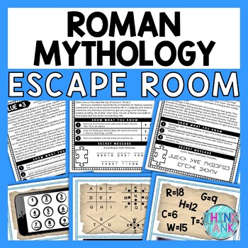 Roman Mythology ESCAPE ROOM - Reading Comprehension Activity - Ancient Rome