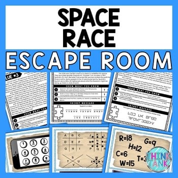 Space Race ESCAPE ROOM - Reading Comprehension Activity - Cold War