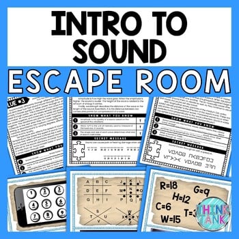 Sound ESCAPE ROOM - Reading Comprehension Activity - Acoustics