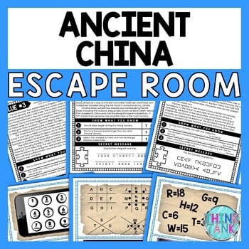 Ancient China ESCAPE ROOM - Reading Comprehension Activity
