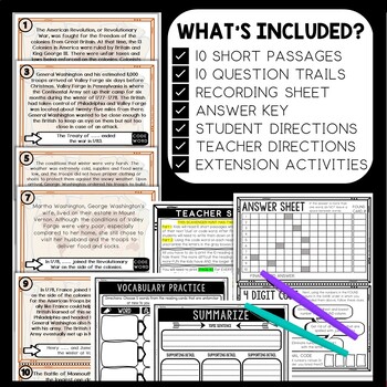Valley Forge Scavenger Hunt Reading Comprehension Activity - Revolutionary War - Image 2