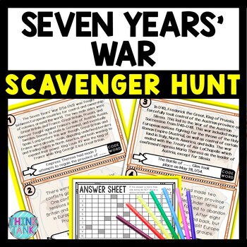 Seven Years' War Scavenger Hunt Reading Comprehension Activity