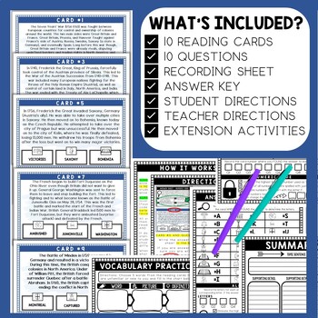 Seven Years' War Scavenger Hunt - Reading Comprehension Activity - Image 2