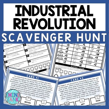 Industrial Revolution Scavenger Hunt - Reading Comprehension Activity
