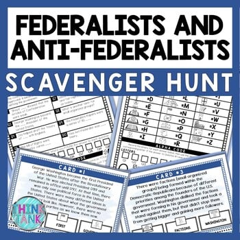 Federalists & Anti-Federalists Scavenger Hunt - Reading Comprehension Activity