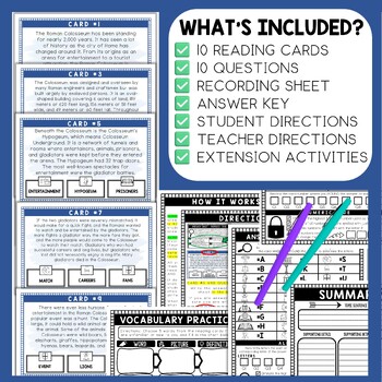 Roman Colosseum Scavenger Hunt - Reading Comprehension Activity - Ancient Rome - Image 3