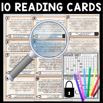 Space Race Scavenger Hunt Reading Comprehension Activity - Cold War - Image 2