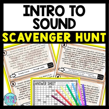 Intro to Sound Scavenger Hunt Reading Comprehension Activity