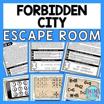 Forbidden City ESCAPE ROOM - Reading Comprehension Activity - Ancient China