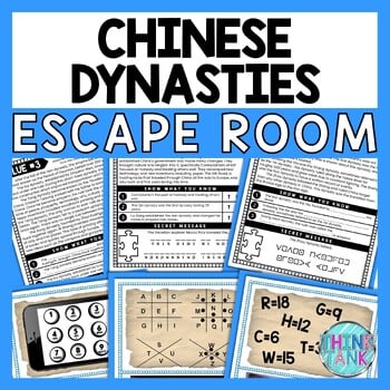 Chinese Dynasties ESCAPE ROOM - Reading Comprehension Activity - Ancient China