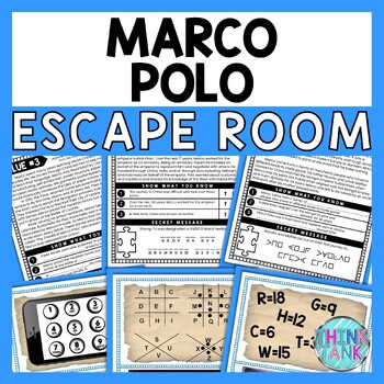 Marco Polo ESCAPE ROOM - Reading Comprehension Activity - Ancient China
