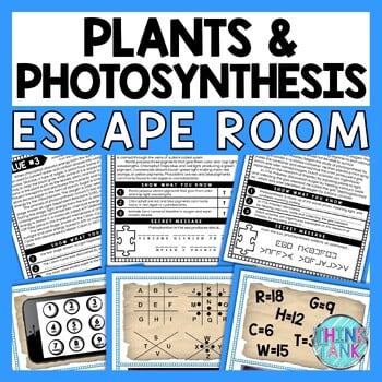 Plants and Photosynthesis ESCAPE ROOM - Reading Comprehension Activity