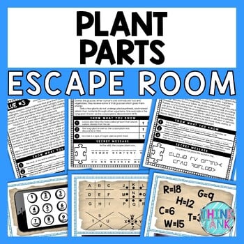 Plant Parts ESCAPE ROOM - Reading Comprehension Activity - Plant Structure