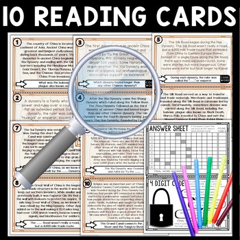 Ancient China Scavenger Hunt Reading Comprehension Activity - Image 2