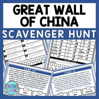 Great Wall of China Scavenger Hunt - Reading Comprehension Activity