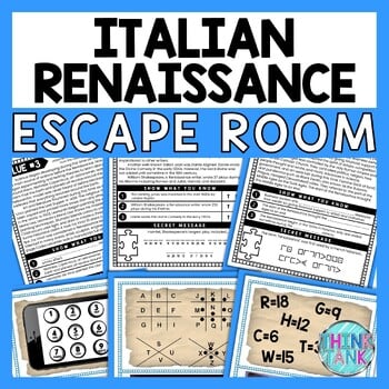 Italian Renaissance ESCAPE ROOM - Reading Comprehension Activity