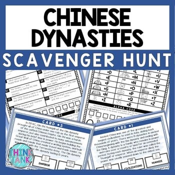 Dynasties of Ancient China Scavenger Hunt - Reading Comprehension Activity