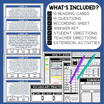 Dynasties of Ancient China Scavenger Hunt - Reading Comprehension Activity - Image 2