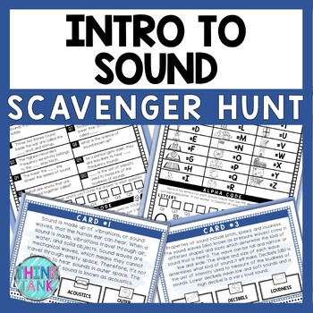 Intro to Sound Scavenger Hunt - Reading Comprehension Activity