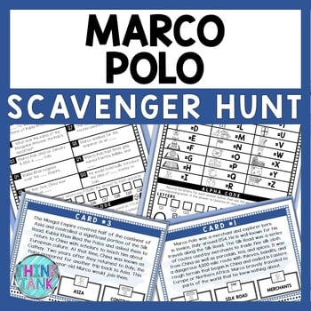 Marco Polo Scavenger Hunt - Reading Comprehension Activity - Ancient China