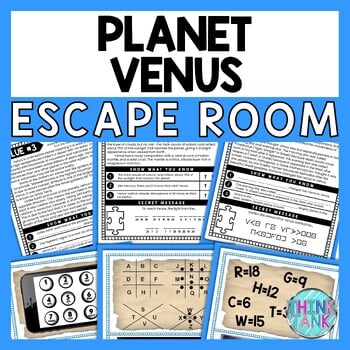 Planet Venus ESCAPE ROOM - Reading Comprehension Activity - Solar System