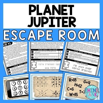 Planet Jupiter ESCAPE ROOM - Reading Comprehension Activity - Solar System