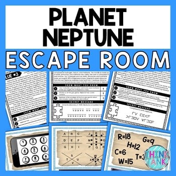 Planet Neptune ESCAPE ROOM - Reading Comprehension Activity - Solar System