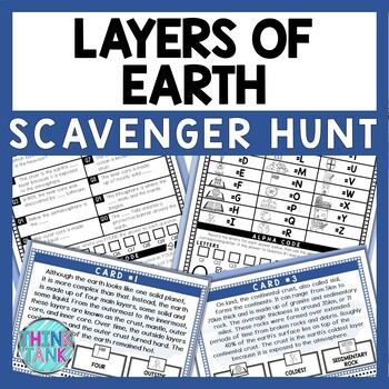 Layers of Earth Scavenger Hunt - Reading Comprehension Activity