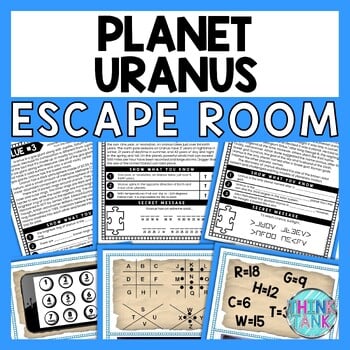 Planet Uranus ESCAPE ROOM - Reading Comprehension Activity - Solar System