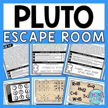 Pluto ESCAPE ROOM - Reading Comprehension Activity - Solar System