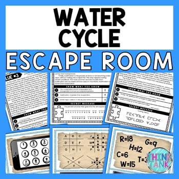Water Cycle ESCAPE ROOM - Reading Comprehension Activity - Earth Science