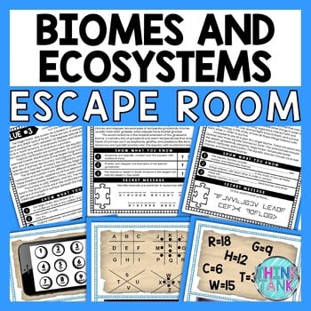 Ecosystems and Biomes ESCAPE ROOM - Reading Comprehension Activity