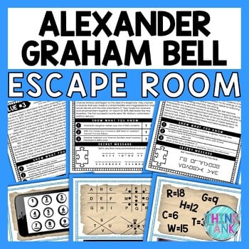 Alexander Graham Bell ESCAPE ROOM - Reading Comprehension Activity