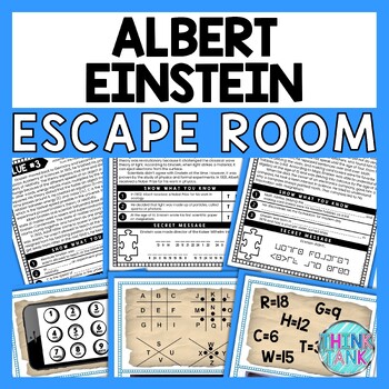 Albert Einstein ESCAPE ROOM - Reading Comprehension Activity - Physics