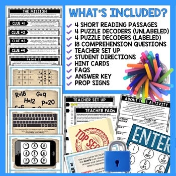 Benjamin Franklin ESCAPE ROOM - Reading Comprehension Activity - 13 Colonies - Image 2