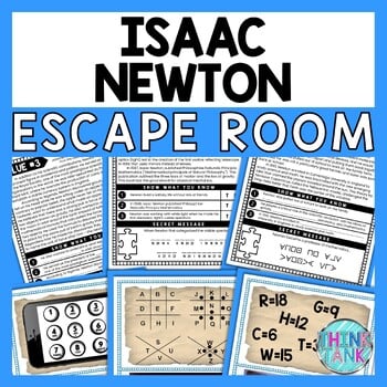 Isaac Newton ESCAPE ROOM - Reading Comprehension Activity - Physics