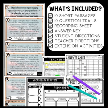 Galileo Galilei Scavenger Hunt Reading Comprehension Activity - Image 2