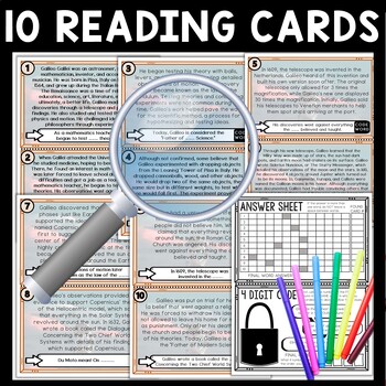 Galileo Galilei Scavenger Hunt Reading Comprehension Activity - Image 3