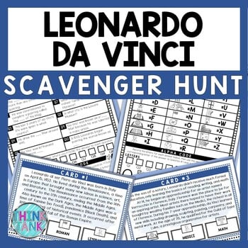 Leonardo da Vinci Scavenger Hunt - Reading Comprehension Activity