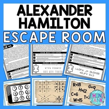 Alexander Hamilton ESCAPE ROOM - Reading Comprehension Activity