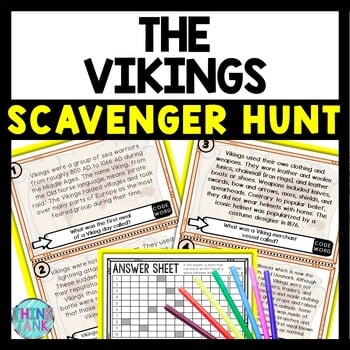 Vikings Scavenger Hunt Reading Comprehension Activity