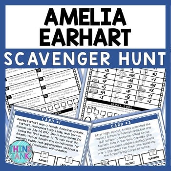 Amelia Earhart Scavenger Hunt - Reading Comprehension Activity