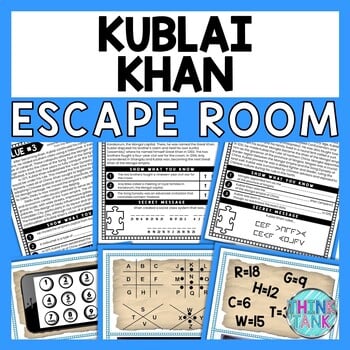 Kublai Khan ESCAPE ROOM - Reading Comprehension Activity - Ancient China