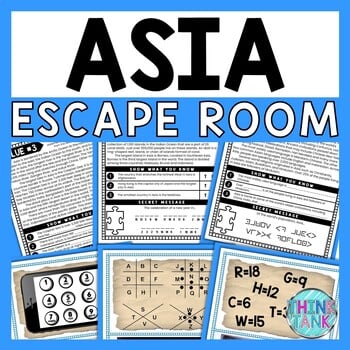 Asia ESCAPE ROOM - Reading Comprehension Activity - World Geography