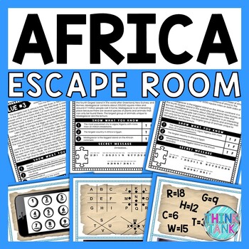 Africa ESCAPE ROOM - Reading Comprehension Activity - World Geography