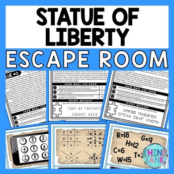 Statue of Liberty ESCAPE ROOM - Reading Comprehension Activity - Landmarks