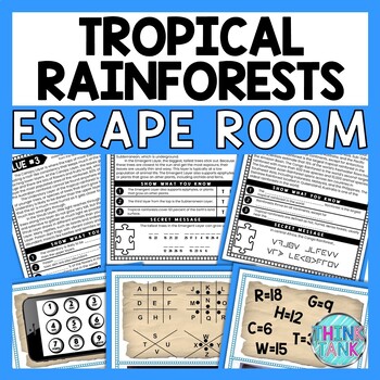 Tropical Rainforests ESCAPE ROOM - Reading Comprehension Activity