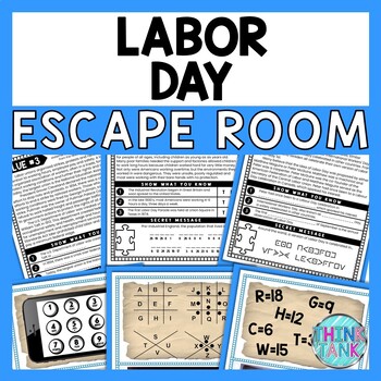 Labor Day ESCAPE ROOM - Reading Comprehension Activity - Back to School